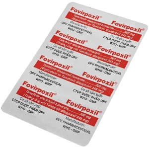 Thuốc Fovirpoxil Opv Tenofovir disoproxil fumarate điều trị viêm gan B, HIV-1 (3 vỉ x 10 viên)