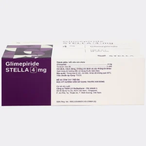 Thuốc Glimepiride 4mg Stella Pharm giảm đường huyết cho bệnh đái tháo đường típ 2 (6 vỉ x 10 viên)