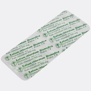 Thuốc Kalium Chloratum Biomedica dùng trong phòng và điều trị một số trường hợp thiếu kali (10 vỉ x 10 viên)