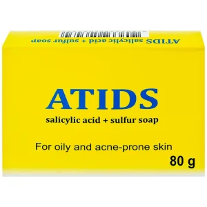 Xà phòng tắm Atids Salicylic Acid 2% + Sulfur làm sạch da, thích hợp cho da dầu, da mụn (80g)