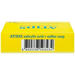 Xà phòng tắm Atids Salicylic Acid 2% + Sulfur làm sạch da, thích hợp cho da dầu, da mụn (80g)