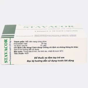 Thuốc Stavacor 20mg Herabiopharm điều trị tăng cholesterol máu (3 vỉ x 10 viên)