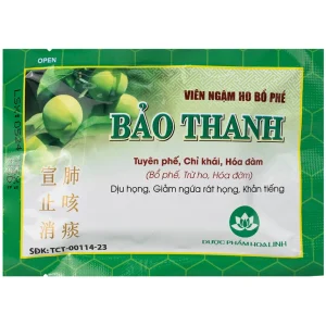 Viên ngậm ho bổ phế Bảo Thanh trừ ho, hoá đờm (20 vỉ x 5 viên)
