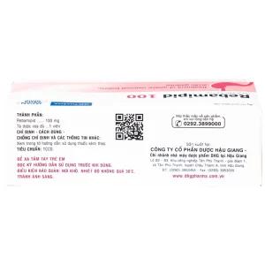 Thuốc Rebamipid 100 DHG điều trị loét dạ dày (5 vỉ x 10 viên)