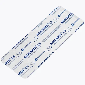 Thuốc Agicardi 2,5 Agimexpharm điều trị tăng huyết áp, đau thắt ngực ổn định mạn tính (3 vỉ x 10 viên)