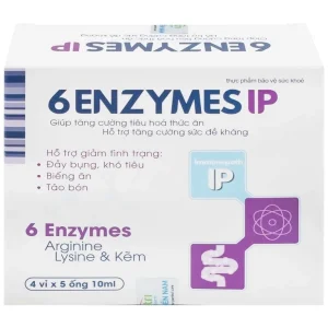 Dung dịch 6Enzymes IP Mediphar USA giúp tăng cường tiêu hoá thức ăn (4 vỉ x 5 ống x 10ml)