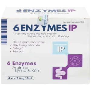 Dung dịch 6Enzymes IP Mediphar USA giúp tăng cường tiêu hoá thức ăn (4 vỉ x 5 ống x 10ml)