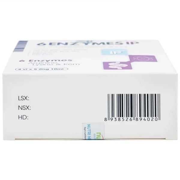 Dung dịch 6Enzymes IP Mediphar USA giúp tăng cường tiêu hoá thức ăn (4 vỉ x 5 ống x 10ml)