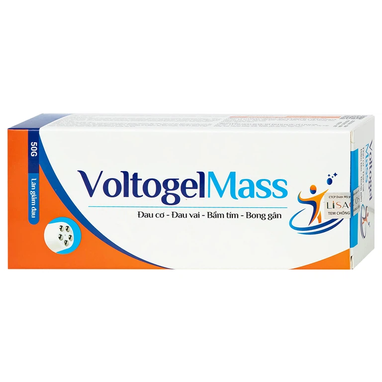 Gel Voltogel Mass giảm đau cơ, đau vai, bầm tím, bong gân (50g)