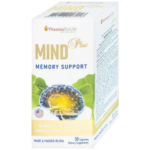 Viên uống Mind Plus Vitamins For Life tăng cường tuần hoàn não, cải thiện trí nhớ (30 viên)