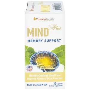 Viên uống Mind Plus Vitamins For Life tăng cường tuần hoàn não, cải thiện trí nhớ (30 viên)