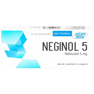 Thuốc Neginol 5 DHG điều trị tăng huyết áp vô căn (3 vỉ x 10 viên)