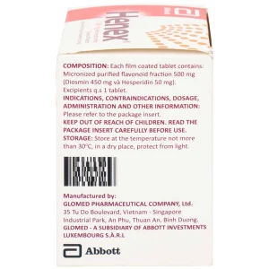 Thuốc Henex 500mg Abbott điều trị suy tĩnh mạch - mạch bạch huyết, cơn trĩ cấp (10 vỉ x 10 viên)