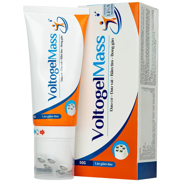 Gel Voltogel Mass giảm đau cơ, đau vai, bầm tím, bong gân (50g)