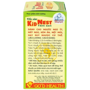 Yến sào Kid Nest Tâm Sen Good Health bổi bổ sức khỏe, tăng thể trạng cho trẻ (150ml)