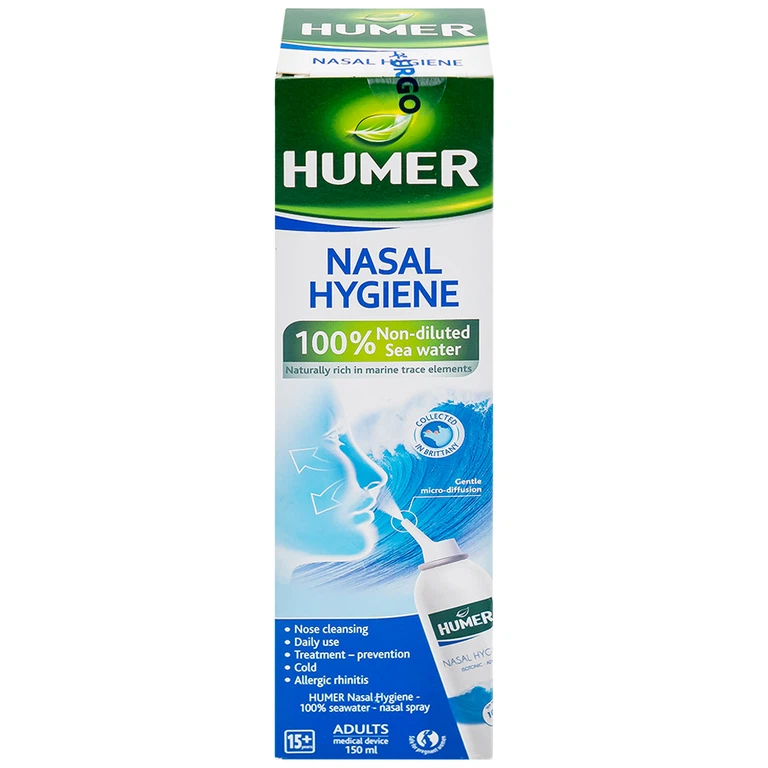 Dung dịch xịt mũi Humer 150 Nose Hygiene Urgo dùng để vệ sinh khoang mũi