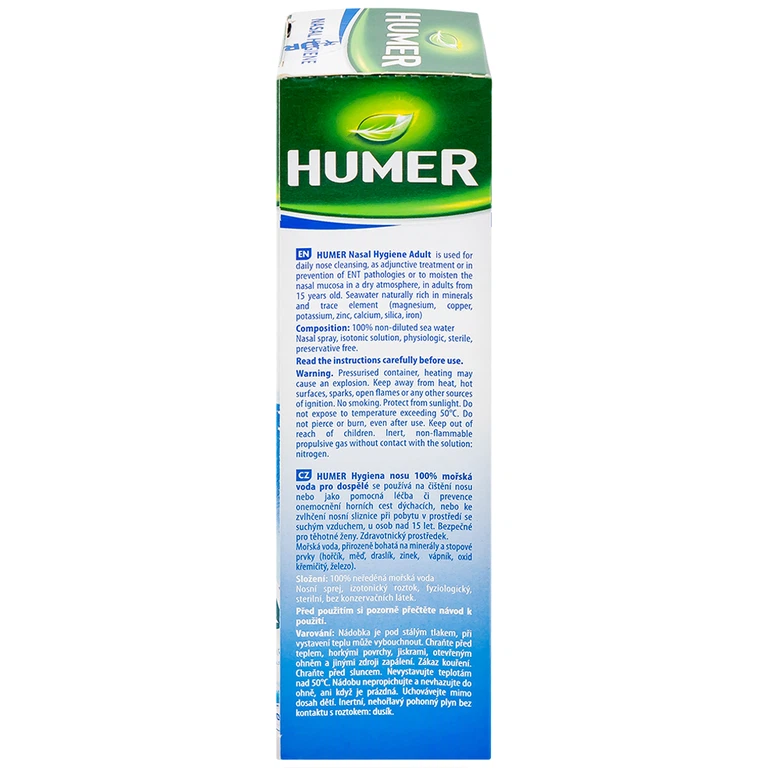 Dung dịch xịt mũi Humer 150 Nose Hygiene Urgo dùng để vệ sinh khoang mũi