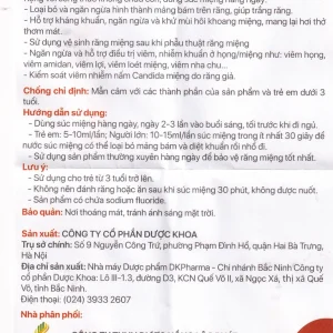 Nước súc miệng Dr.Xidinz 250ml DK Pharma loại bỏ và ngăn ngừa mảng bám, làm trắng răng