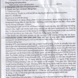 Thuốc Esogas 40mg Bidiphar điều trị kháng tiết acid dạ dày (1 lọ + 1 ống 5ml)