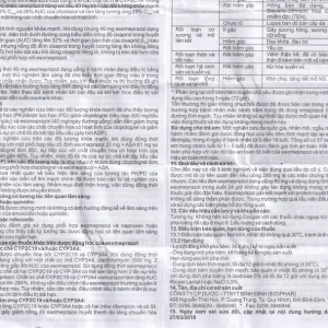 Thuốc Esogas 40mg Bidiphar điều trị kháng tiết acid dạ dày (1 lọ + 1 ống 5ml)