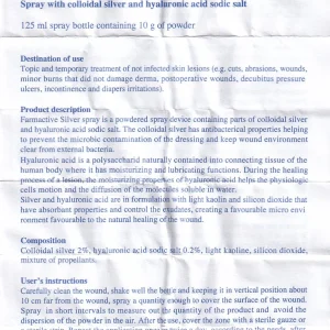 Chai xịt bạc Farmactive Silver Spray hỗ trợ điều trị bỏng, trầy xước, vết loét dưới da (125ml)