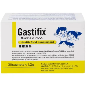 Thực phẩm bảo vệ sức khỏe Gastifix EW Nutrition hỗ trợ giảm acid dịch vị, triệu chứng trào ngược dạ dày thực quản (30 gói x 1.2g)