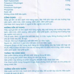 Dung dịch nhỏ mũi Hyagold Drops 10ml Medvie làm sạch mũi