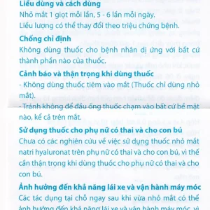 Thuốc nhỏ mắt Hylaform 0,1% CPC1HN điều trị triệu chứng khô mắt, rối loạn biểu mô giác mạc (4 vỉ x 5 ống)