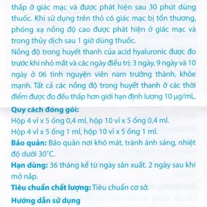 Thuốc nhỏ mắt Hylaform 0,1% CPC1HN điều trị triệu chứng khô mắt, rối loạn biểu mô giác mạc (4 vỉ x 5 ống)