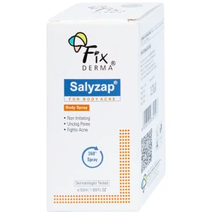 Xịt trị mụn Fixderma Salyzap for Body Acne Body Spray làm thông thoáng lỗ chân lông (50ml)