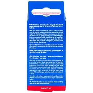 Chai xịt Urgo Spray Lesions Buccales 15ml dùng cho vết thương ở miệng