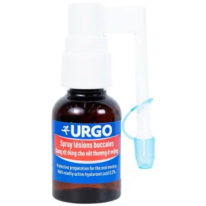 Chai xịt Urgo Spray Lesions Buccales 15ml dùng cho vết thương ở miệng