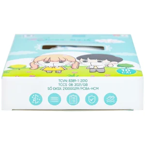 Khẩu trang 3D trẻ em quai vải Swan Mask ngăn giọt bắn, vi khuẩn, khói bụi (10 cái)