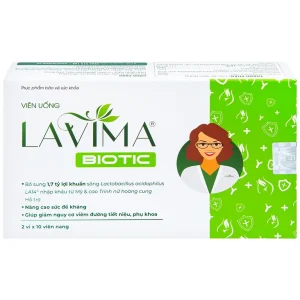 Viên uống Lavima Biotic bổ sung lợi khuẩn, hỗ trợ tăng sức đề kháng (2 vỉ x 10 viên)