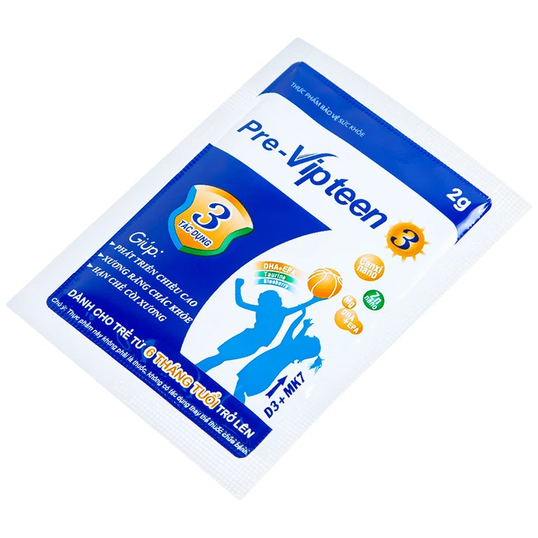 Cốm Pre-Vipteen 3 Vinh Gia giúp tăng chiều cao, tăng sức đề kháng (20 gói x 2g)