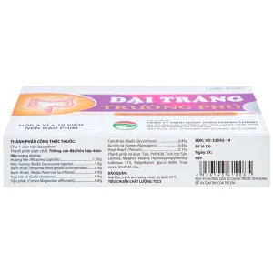 Thuốc Đại Tràng Trường Phúc điều trị viêm loét đại tràng, rối loạn tiêu hóa (3 vỉ x 10 viên)