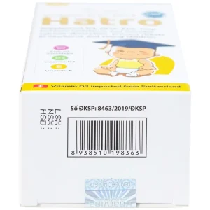 Dung dịch Vitamin D3+ DHA Hatro Pharvina tăng sức đề kháng, giảm nguy cơ còi xương (20ml)