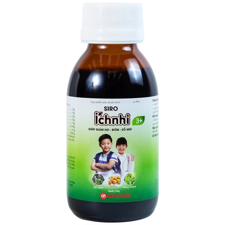 Siro Ích nhi 3+ Nam Dược giúp giảm ho, đờm, sổ mũi (90ml)