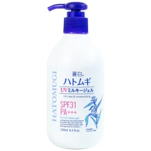 Sữa dưỡng thể chống nắng, dưỡng ẩm và làm sáng da Hatomugi Reihaku Hatomugi UV Milky Gel SPF31 PA+++ (250ml)