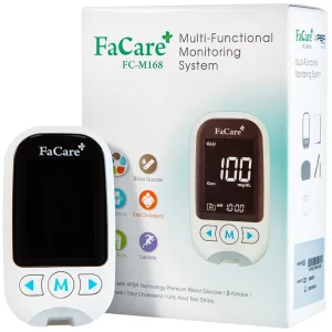 Máy đo 5 in 1 FaCare+ FC-M168 (TD-4216) Bluetooth hỗ trợ đo Cholesterol, Acid Uric, Glucose