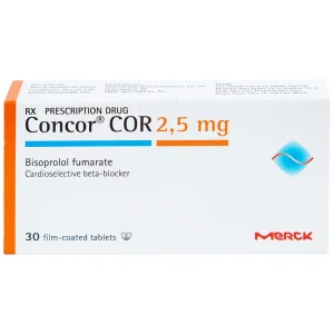 Thuốc Concor Cor 2.5mg Merck điều trị suy tim mãn tính (3 vỉ x 10 viên)