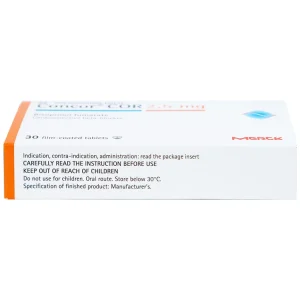 Thuốc Concor Cor 2.5mg Merck điều trị suy tim mãn tính (3 vỉ x 10 viên)