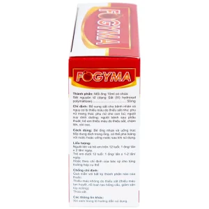 Dung dịch uống Fogyma điều trị thiếu máu do thiếu sắt (4 vỉ x 5 ống)