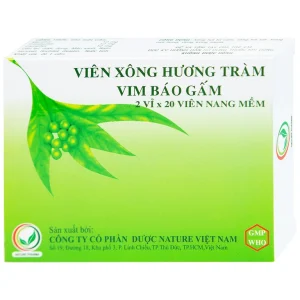 Viên Xông Hương Tràm Vim Báo Gấm điều trị cảm cúm, sát trùng mũi (2 vỉ x 20 viên)