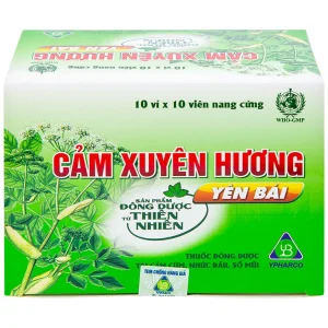 Thuốc Cảm Xuyên Hương Yên Bái điều trị cảm cúm, cảm lạnh (10 vỉ x 10 viên)