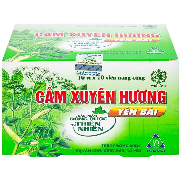 Thuốc Cảm Xuyên Hương Yên Bái điều trị cảm cúm, cảm lạnh (10 vỉ x 10 viên)