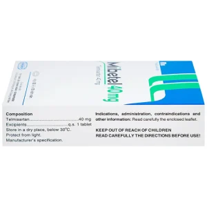 Viên nén Mibetel 40mg Hasan điều trị tăng huyết áp (3 vỉ x 10 viên)
