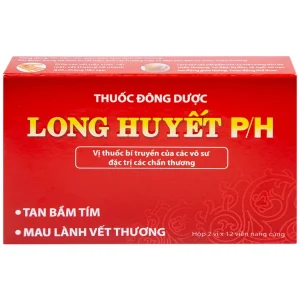 Thuốc Long Huyết P/H Phúc Hưng đặc trị tan bầm tím, mau lành vết thương (2 vỉ x 12 viên)