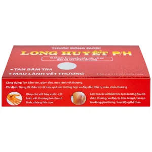 Thuốc Long Huyết P/H Phúc Hưng đặc trị tan bầm tím, mau lành vết thương (2 vỉ x 12 viên)