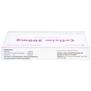 Thuốc Cefixim 200mg Cophavina điều trị nhiễm khuẩn (2 vỉ x 10 viên)